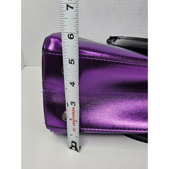 Younique Shiny Metallic Purple Makeup Tote Bag Purse - Picture 6 of 11